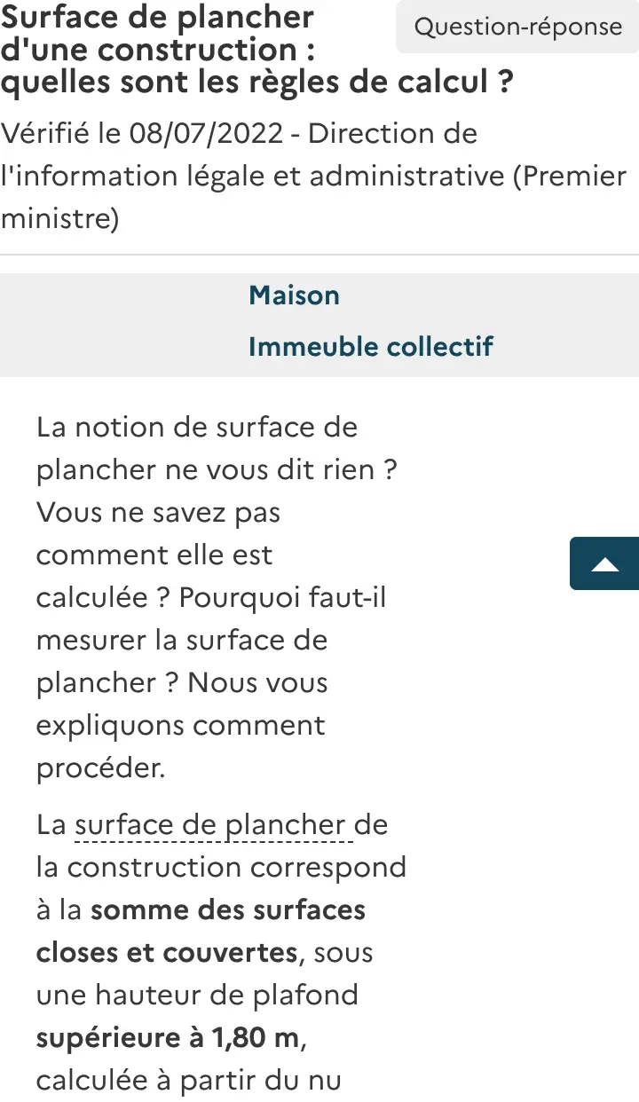 surface plancher