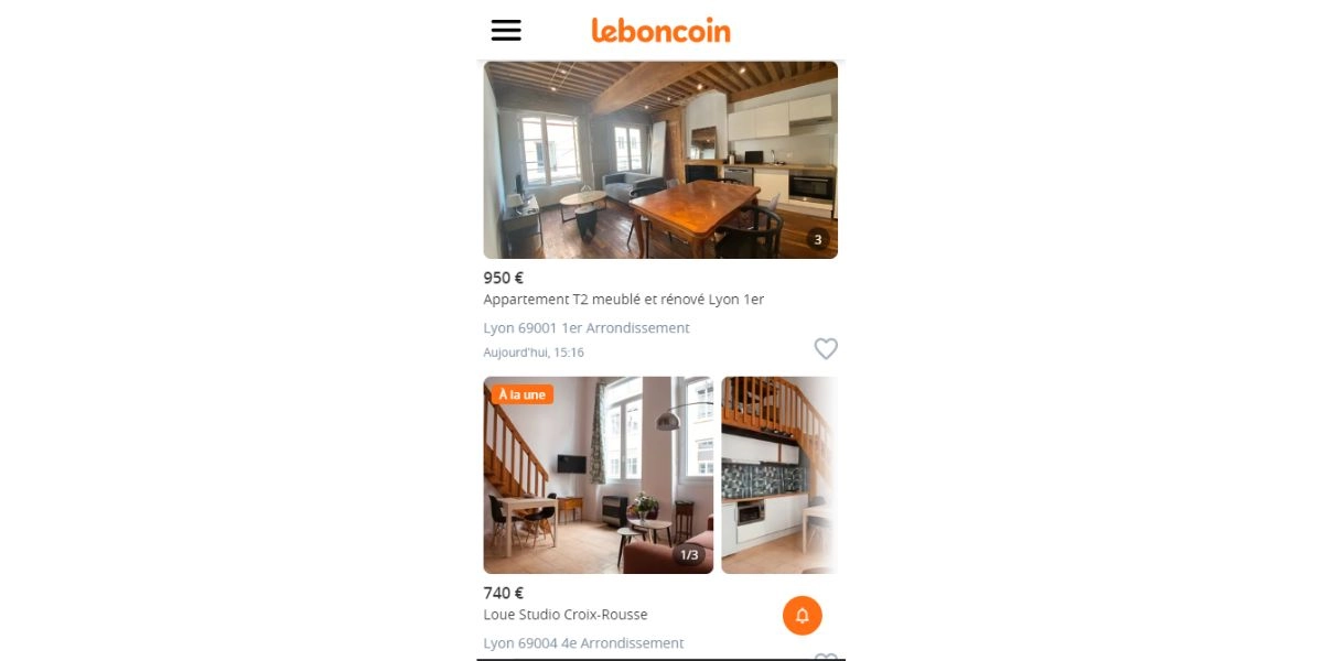 Location appartement à Lyon sur Leboncoin