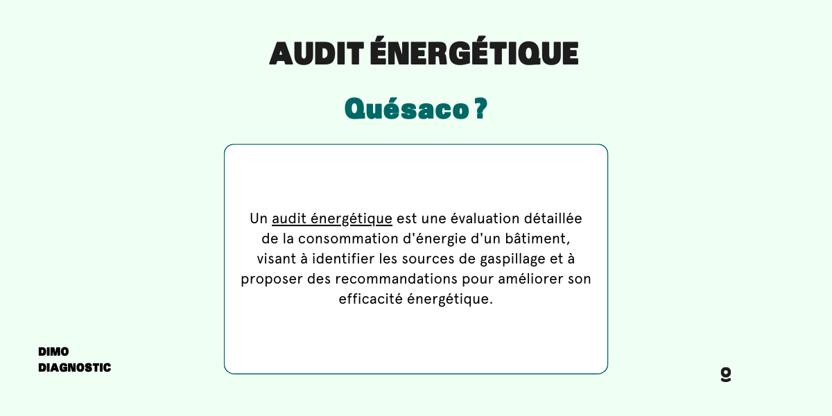 définition - audit énergétique