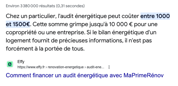 prix audit énergétique