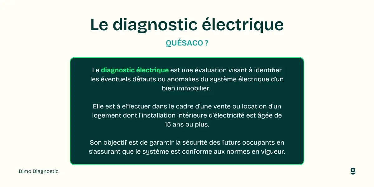 diagnostic electricite definition